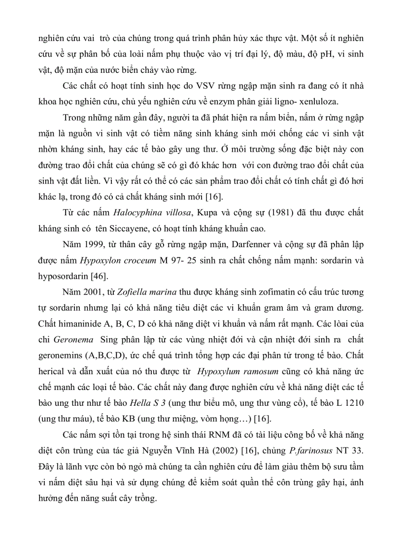 image for page Khảo sát khả năng sinh kháng sinh của các chủng nấm sợi phân lặp từ rừng ngập mặn huyện Cần Giờ thành phố Hồ Chí Minh