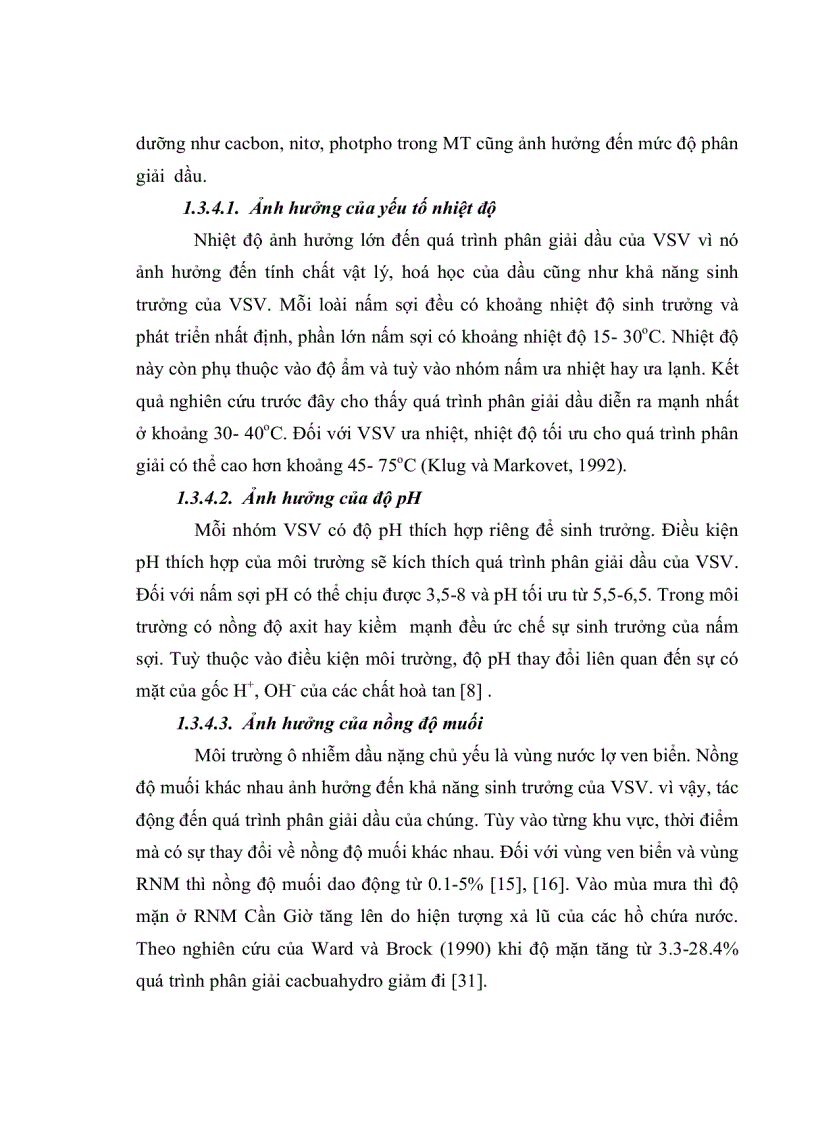image for page Nghiên cứu khả năng phân giải CACBUAHYDRO của một số chủng nấm sợi phân lập từ rừng ngập mặn Cần Giờ
