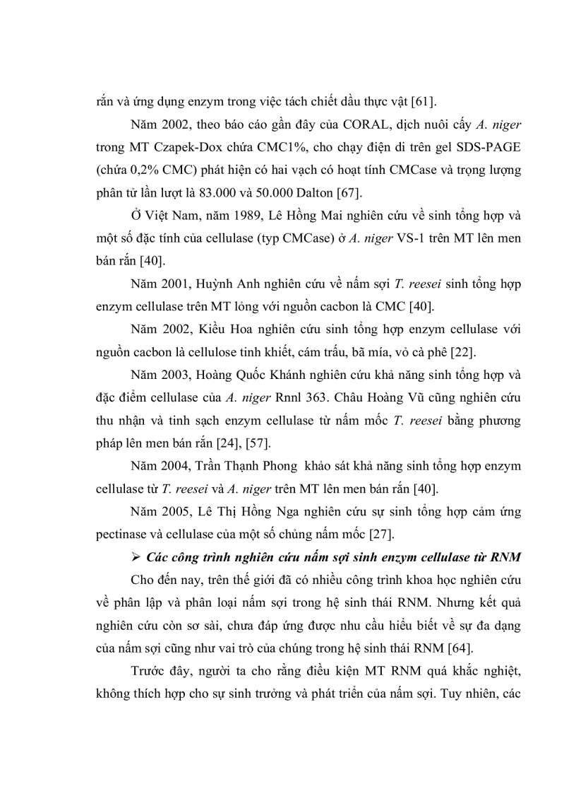 image for page Nghiên cứu khả năng sinh Enzym Cellulase của một số chủng nấm sợi phân lập từ rừng ngập mặn Cần Giờ