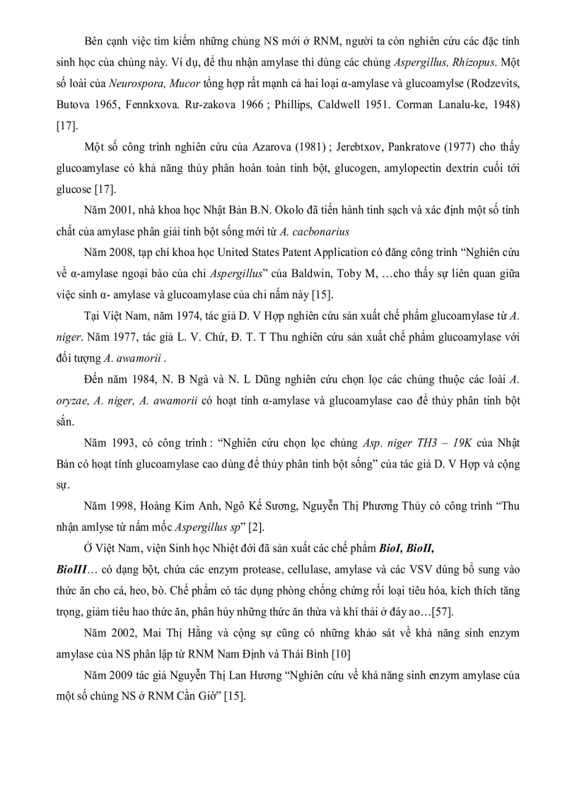 image for page Nghiên cứu thu nhận ENZYM AMYLASE một số chủng nấm sợi phân lập từ rừng ngập mặn Cần Giờ