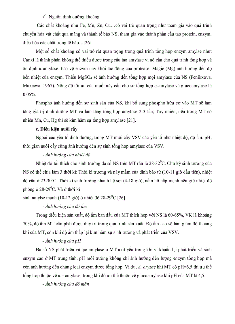 image for page Nghiên cứu thu nhận ENZYM AMYLASE một số chủng nấm sợi phân lập từ rừng ngập mặn Cần Giờ