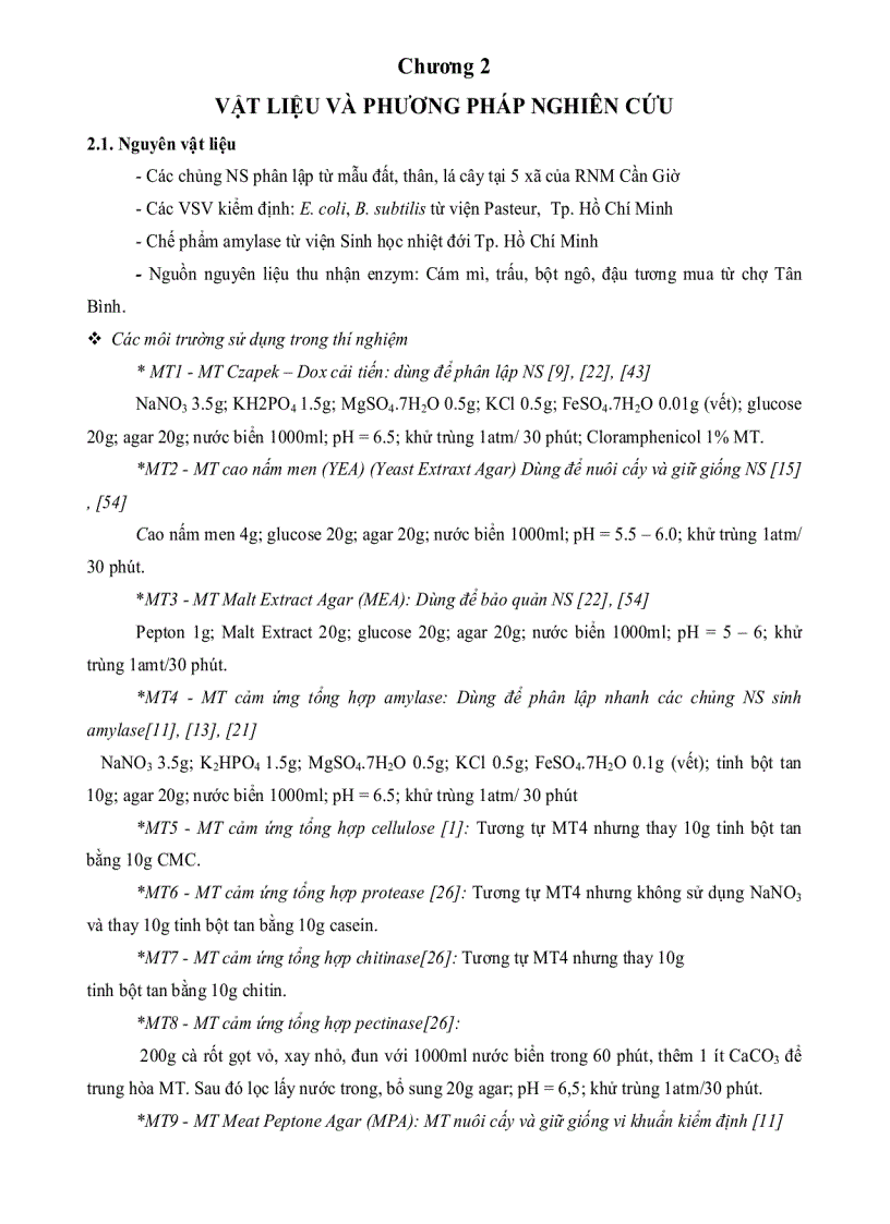 image for page Nghiên cứu thu nhận ENZYM AMYLASE một số chủng nấm sợi phân lập từ rừng ngập mặn Cần Giờ