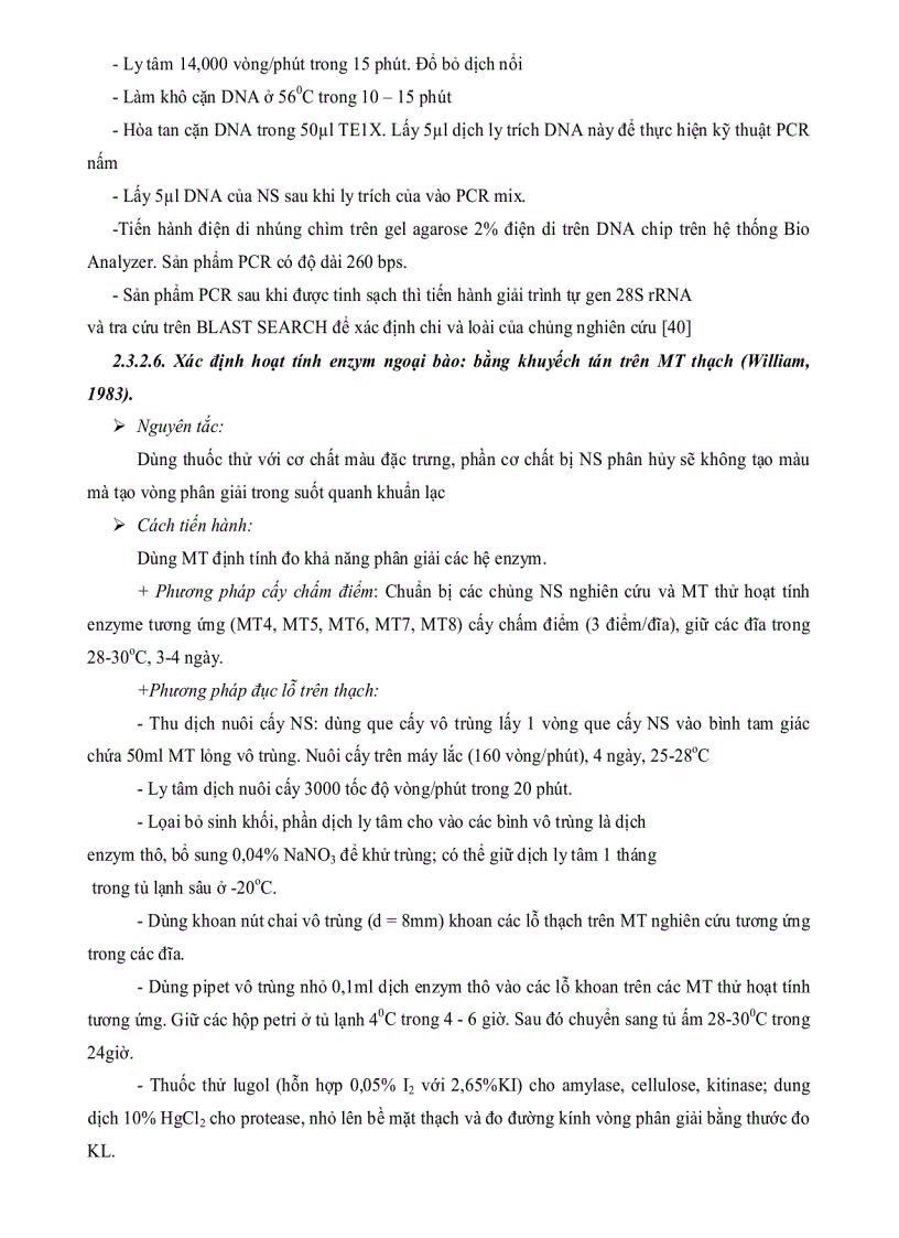 image for page Nghiên cứu thu nhận ENZYM AMYLASE một số chủng nấm sợi phân lập từ rừng ngập mặn Cần Giờ