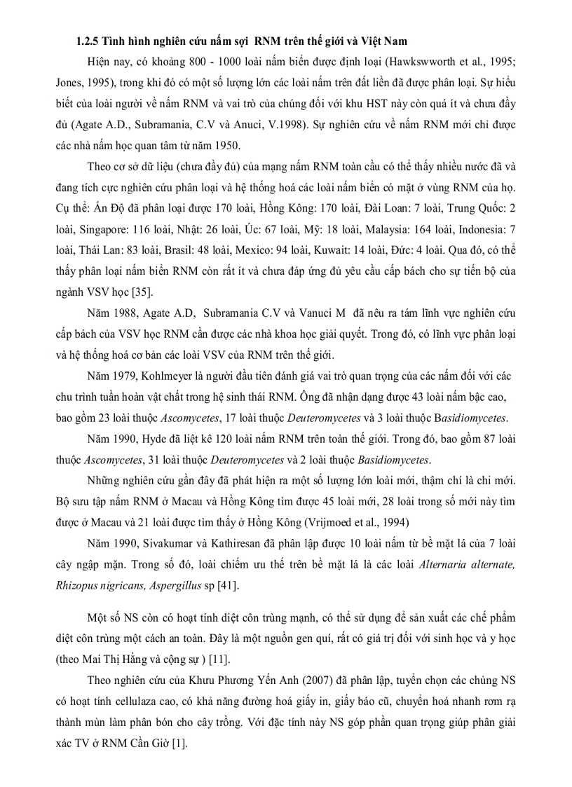 image for page Nghiên cứu khả năng sinh Enzym PROTEASE của một số chủng nấm sợi phân lập từ rừng ngập mặn Cần Giờ