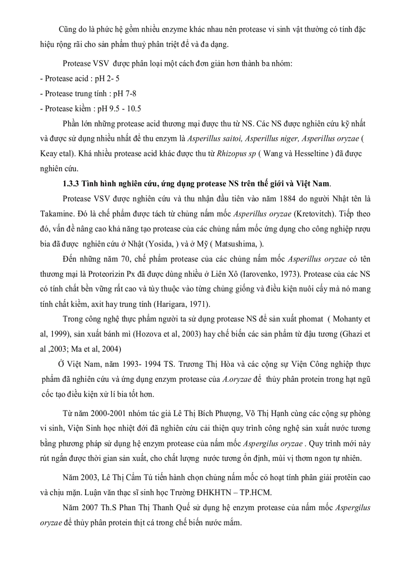 image for page Nghiên cứu khả năng sinh Enzym PROTEASE của một số chủng nấm sợi phân lập từ rừng ngập mặn Cần Giờ