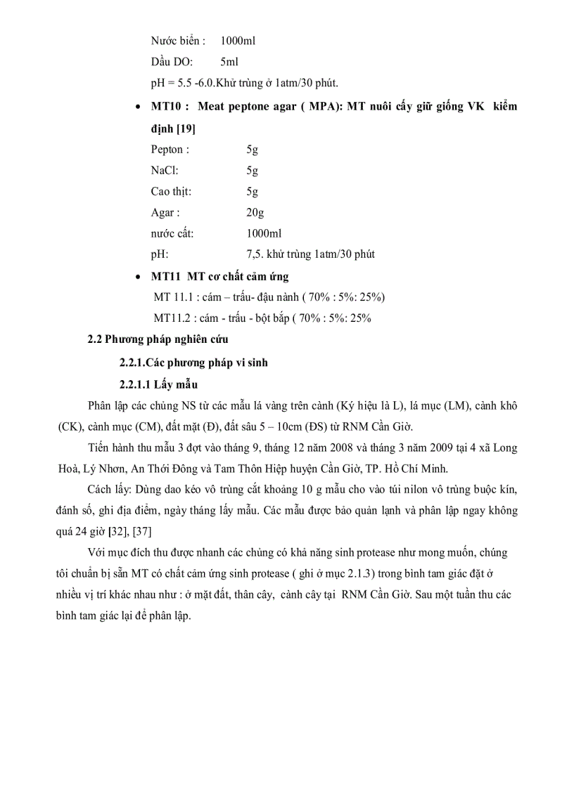 image for page Nghiên cứu khả năng sinh Enzym PROTEASE của một số chủng nấm sợi phân lập từ rừng ngập mặn Cần Giờ