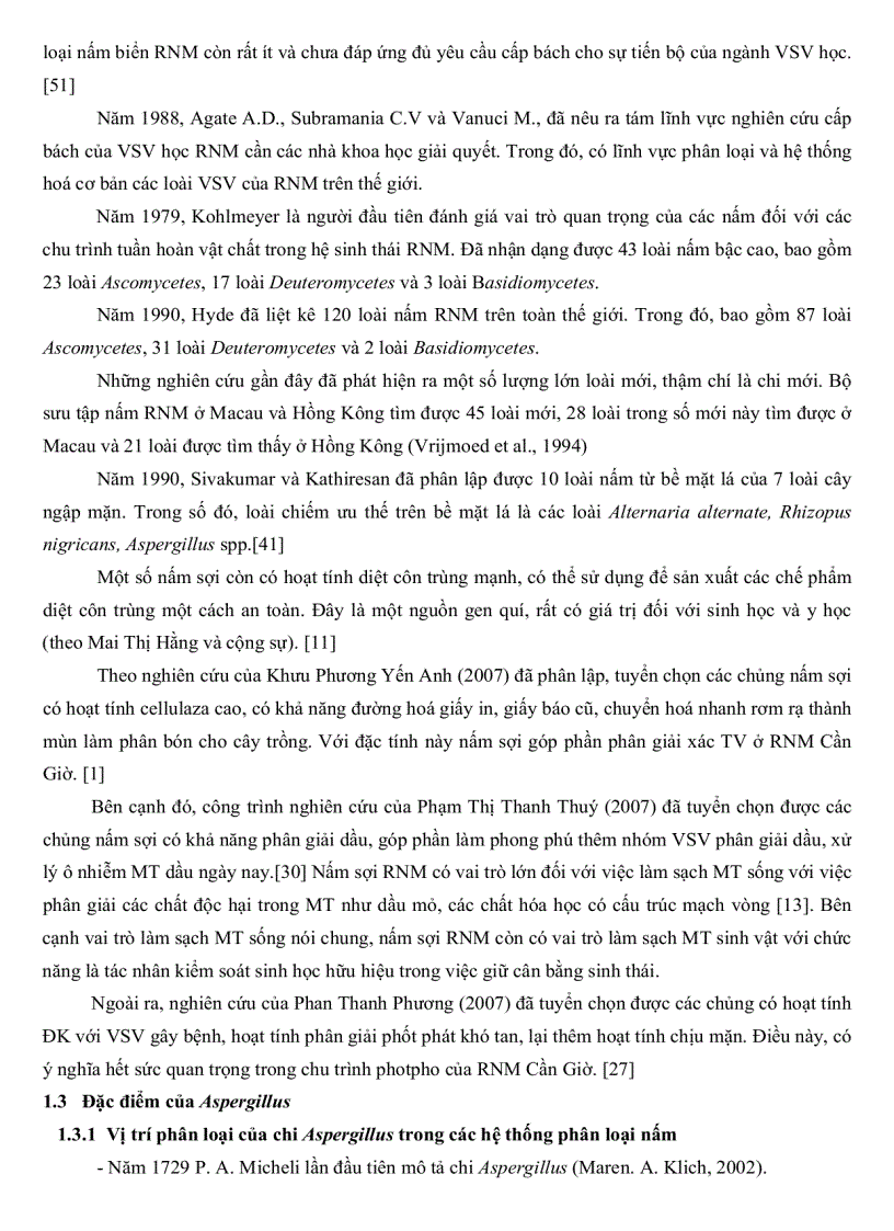 image for page Khảo sát đặc điểm sinh học một số nhóm nấm sợi từ rừng ngập mặn Cần Giờ TP Hồ Chí Minh