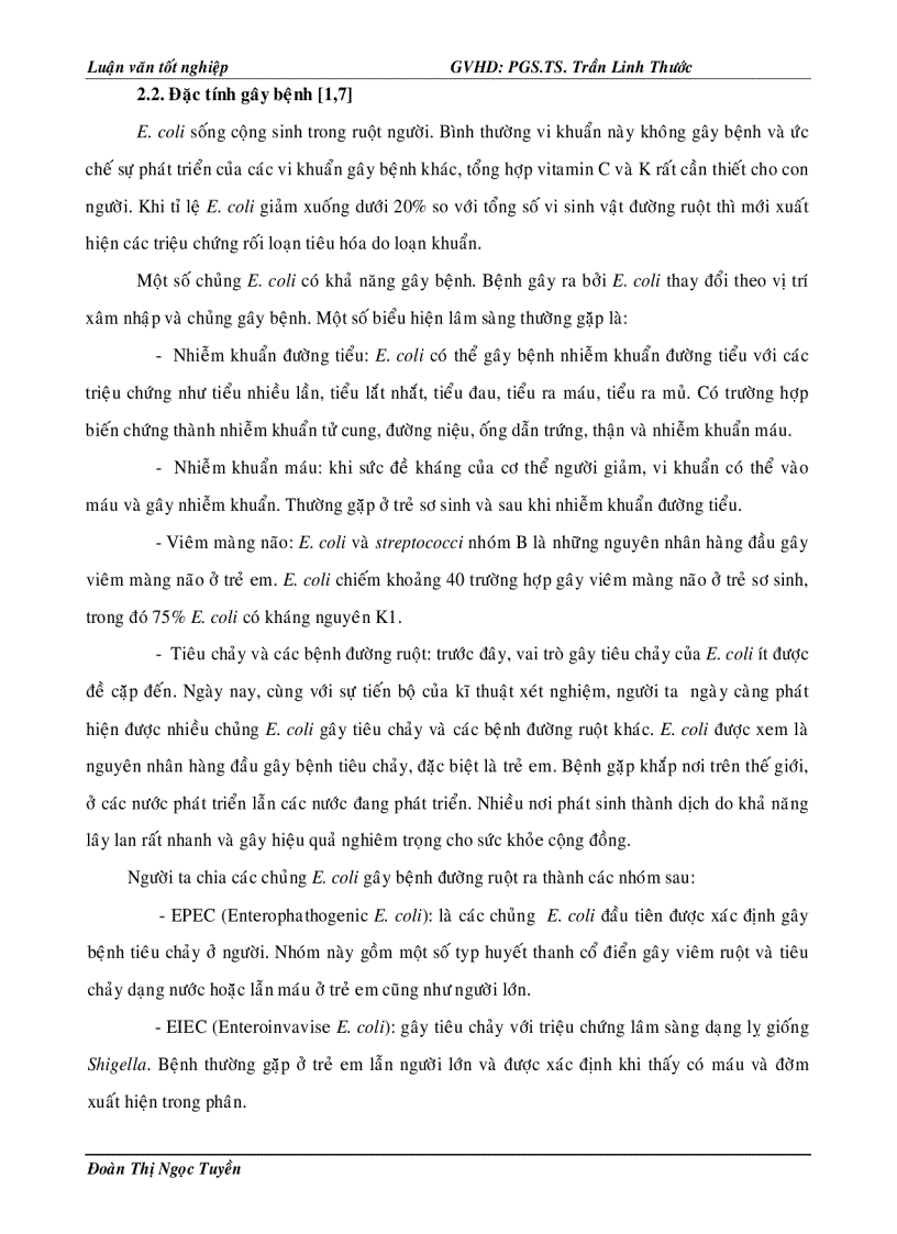 image for page Xây dựng quy trình phát hiện ESCHERICHIA COLI trong thực phẩm bằng phương pháp PCR POLYMERASE CHAIN REACTION và thử nghiệm ứng dụng