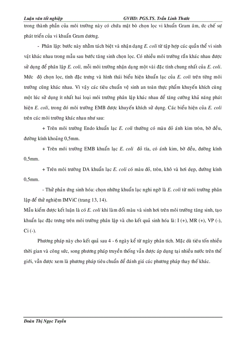 image for page Xây dựng quy trình phát hiện ESCHERICHIA COLI trong thực phẩm bằng phương pháp PCR POLYMERASE CHAIN REACTION và thử nghiệm ứng dụng