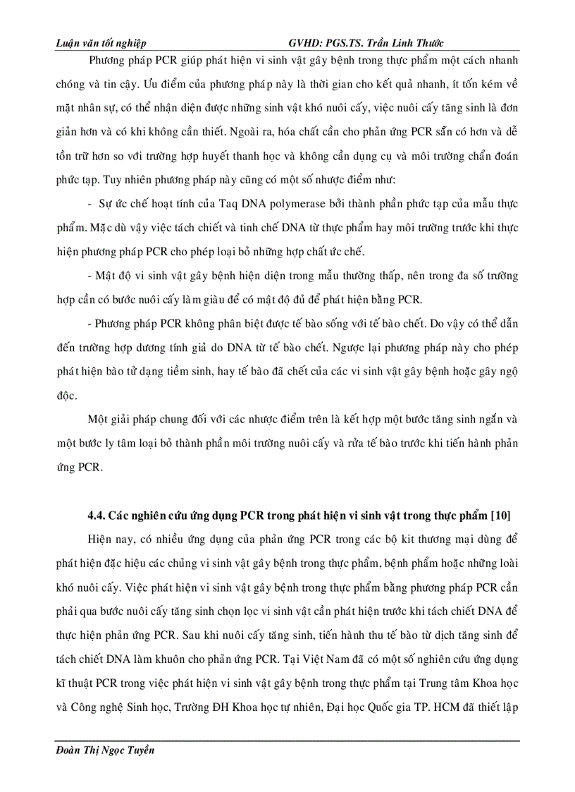 image for page Xây dựng quy trình phát hiện ESCHERICHIA COLI trong thực phẩm bằng phương pháp PCR POLYMERASE CHAIN REACTION và thử nghiệm ứng dụng