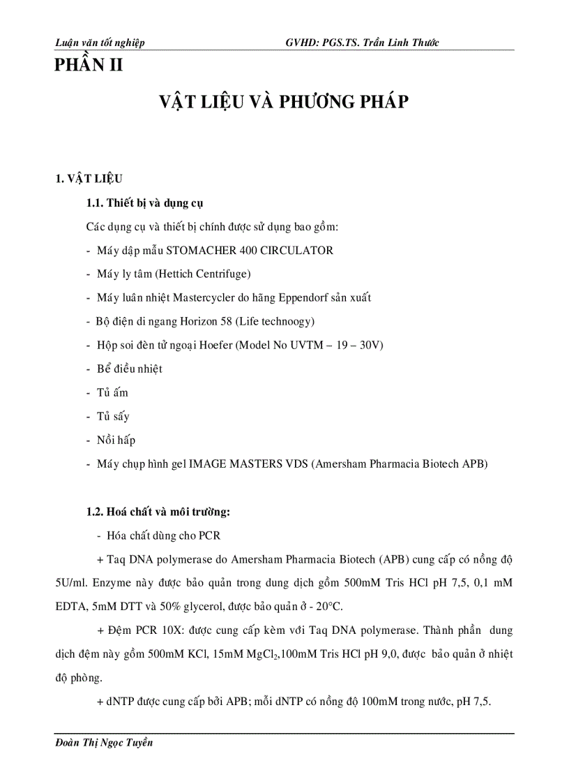 image for page Xây dựng quy trình phát hiện ESCHERICHIA COLI trong thực phẩm bằng phương pháp PCR POLYMERASE CHAIN REACTION và thử nghiệm ứng dụng
