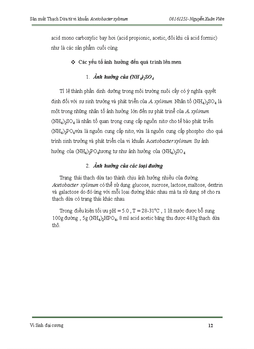 image for page Sản xuất Thạch Dừa từ vi khuẩn Acetobacter xylinum