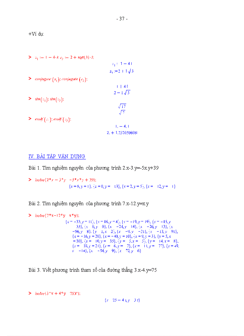 image for page Ứng dụng maple trong số học