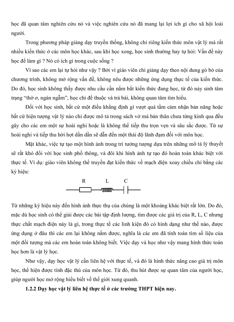 image for page Bồi dưỡng năng lực tự học và liên hệ thực tế của học sinh trong dạy học chương Dòng điện xoay chiều lớp 12 Trung Học Phổ Thông