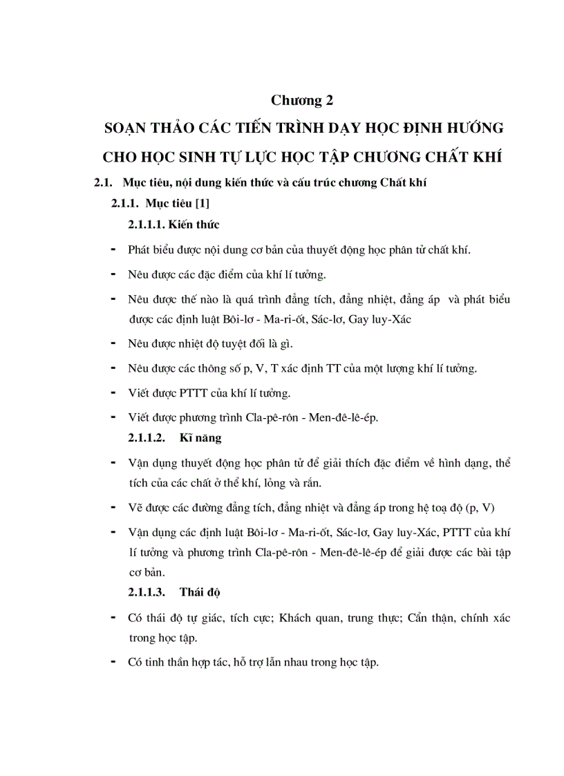 image for page Định hướng cho học sinh tự lực học tập trong dạy học chương Chất Khí vật lý 10 nâng cao
