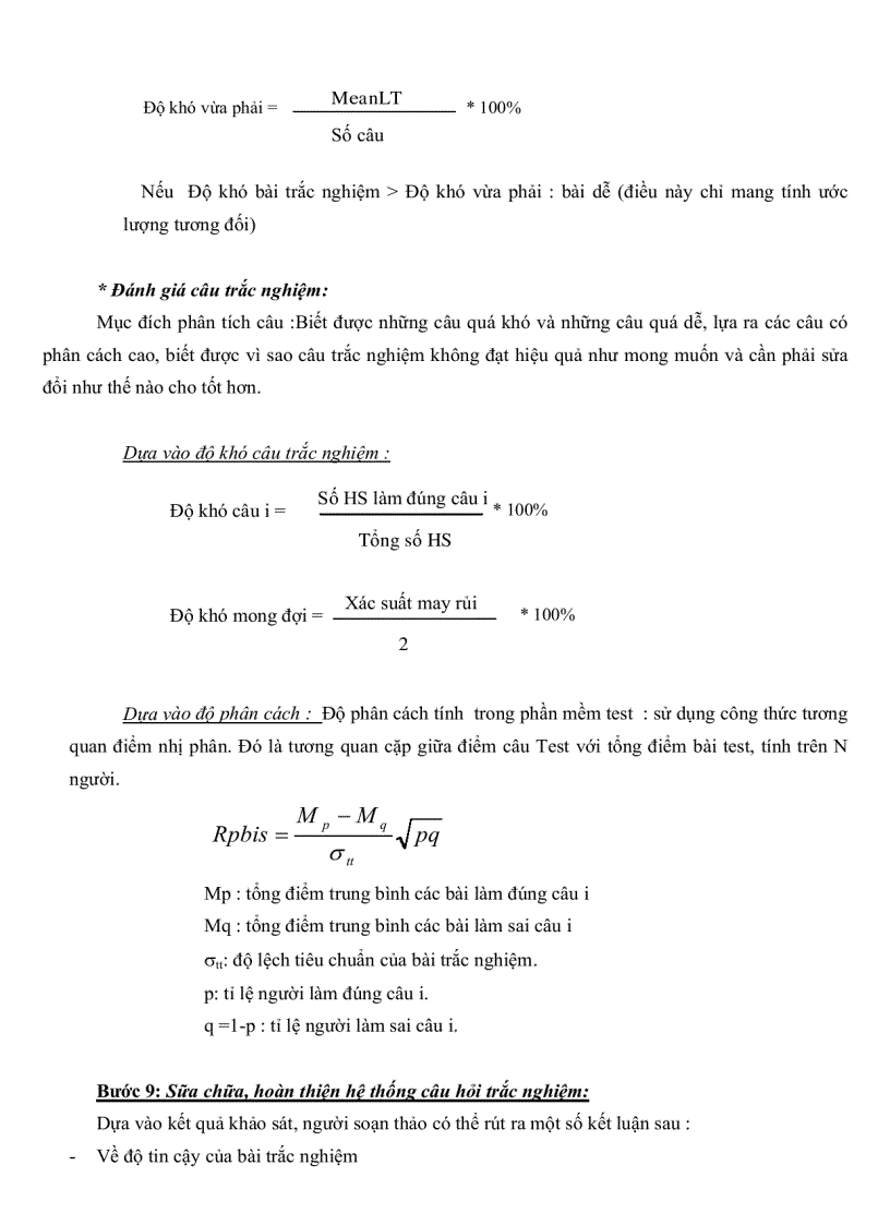 image for page Xây dựng hệ thống câu hỏi trắc nghiệm khách quan giúp học sinh tự kiểm tra đánh giá kết quả học tập trên máy tính chương III và IV Vật Lý 10 CB