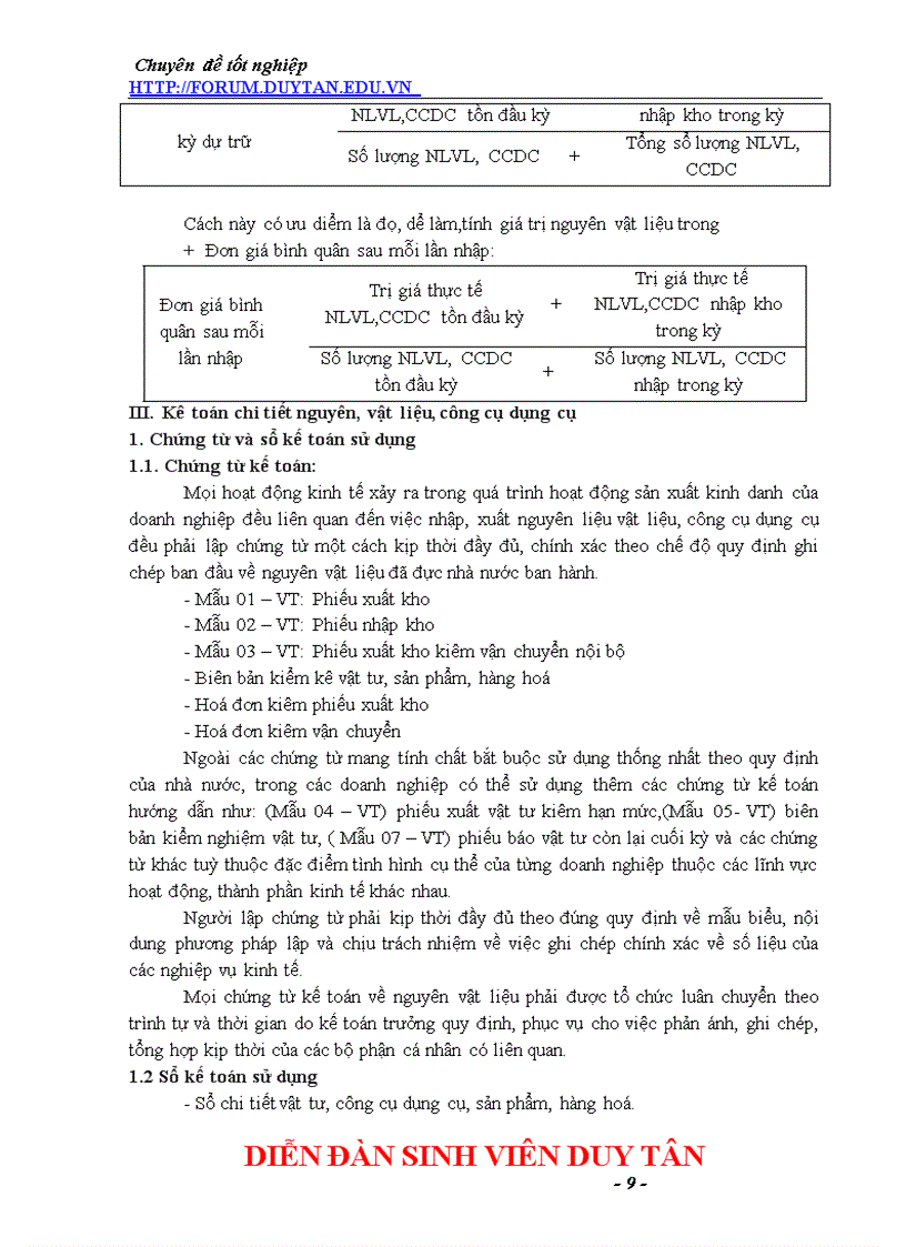 image for page Kế toán nguyên vật liệu và công cụ dụng cụ