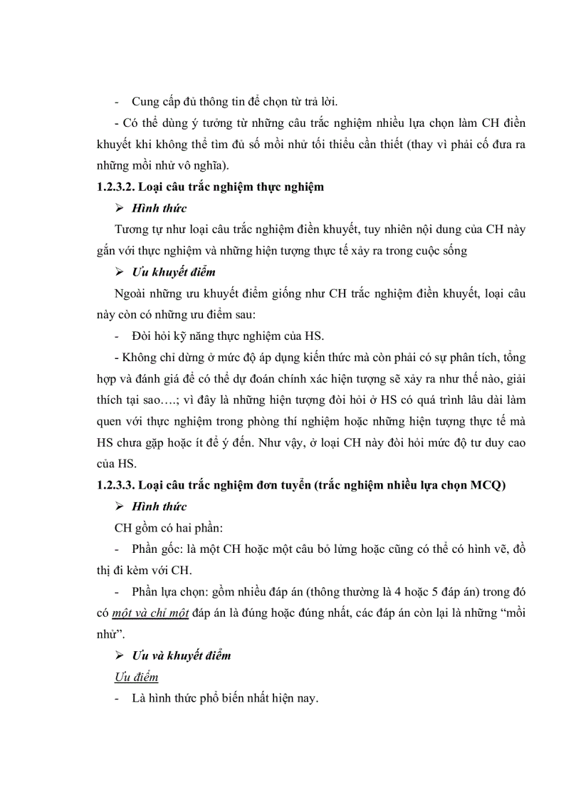 image for page Sử dụng câu hỏi trắc nghiệm khách quan chương Chất Khí và Cơ Sở Của Nhiệt Động Lực Học lớp 10 THPT ban KHTN nhằm tuyển chọn HS giỏi vào lớp chuyên