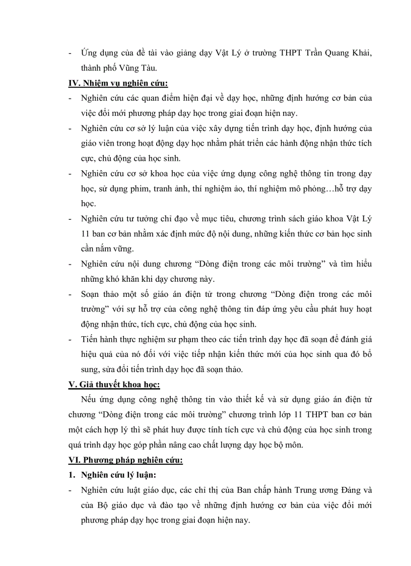 image for page Thiết kế giáo án chương dòng điện trong các môi trường vật lý 11 THPT ban cơ bản nhằm tích cực hóa hoạt động nhận thức của học sinh