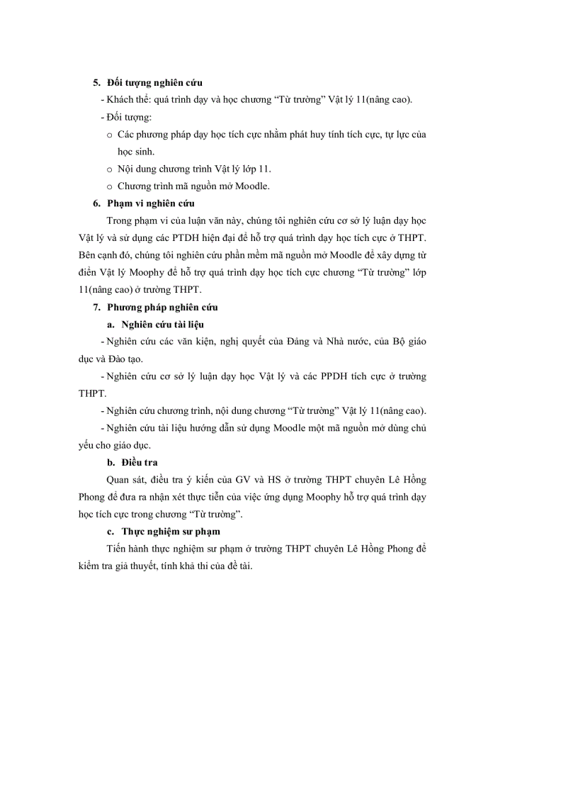 image for page Xây dựng và sử dụng Từ điển thuật ngữ MOOPHY cho việc dạy và học vật lý ở trường phổ thông chương Từ Trường lớp 1