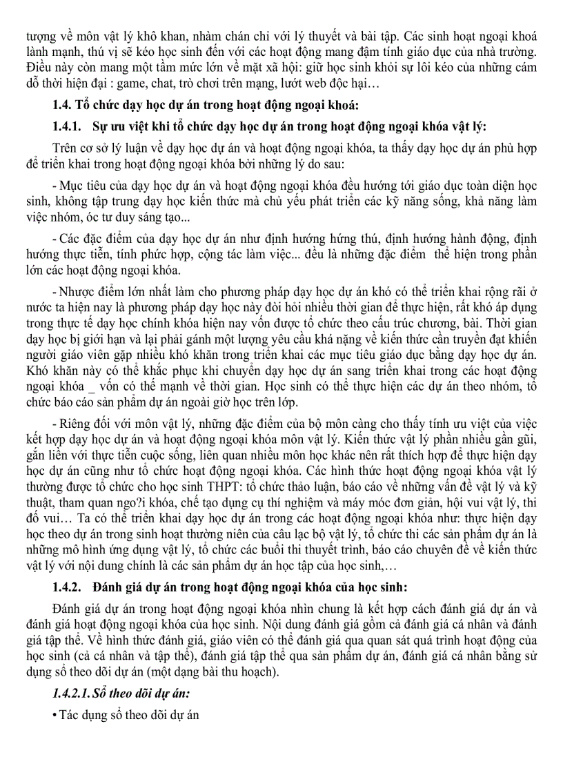 image for page Vận dụng dạy học dự án vào tổ chức hoạt động ngoại khóa kiến thức chương Động lực học chất điểm SGK lớp 10 nâng cao