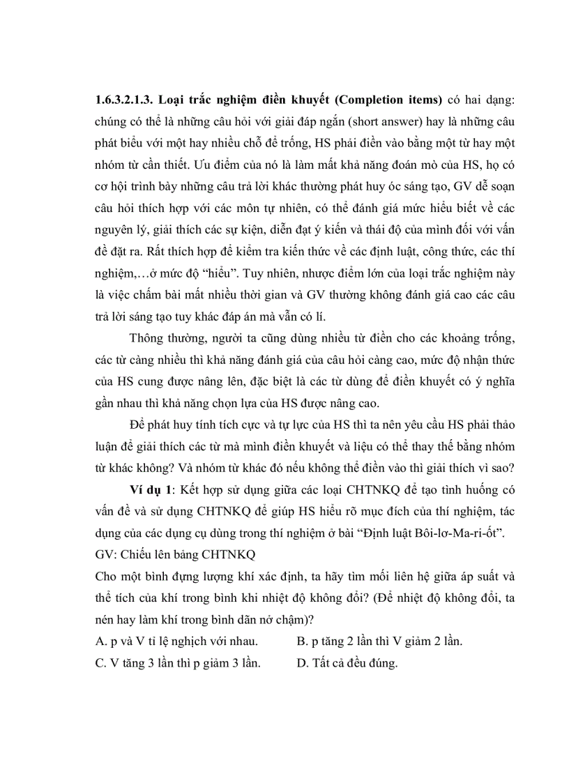 image for page Sử dụng câu hỏi trắc nghiệm khách quan nhằm phát huy tính tích cực tự lực của học sinh trong quá trình dạy học chương chất khí lớp 10 ban KHTN