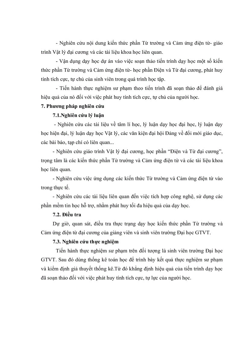 image for page Tổ chức dạy học theo dự án một số kiến thức phần từ trường và cảm ứng điện từ học phần điện và từ đại cương cho sinh viên ngành Kỹ thuật ĐH GiaoThog