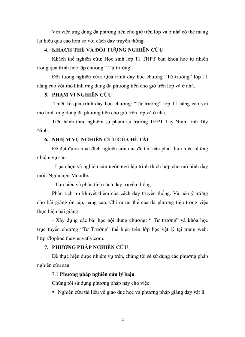 image for page Vận dụng đa phương tiện trong tổ chức hoạt động dạy học chương từ trường vật lý 11 nâng cao nhằm nâng cao chất lượng học tập của HS