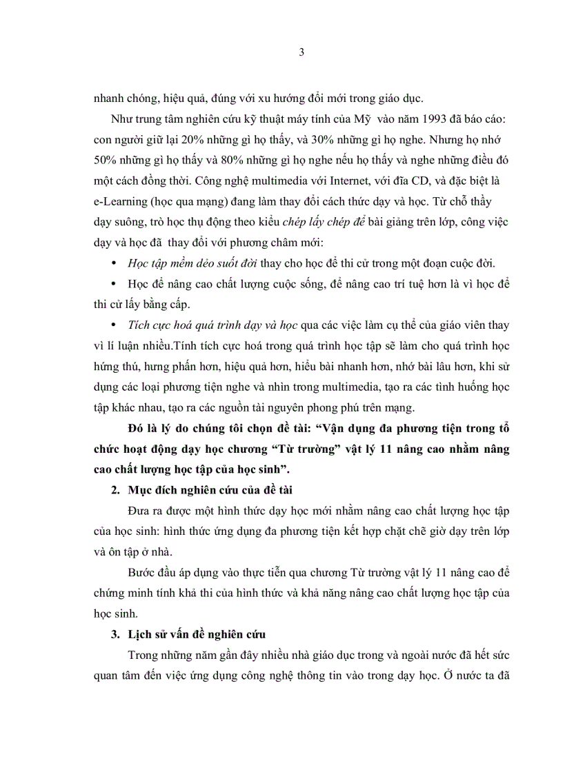 image for page Vận dụng đa phương tiện trong tổ chức hoạt động dạy học chương từ trường vật lý 11 nâng cao nhằm nâng cao chất lượng học tập của HS