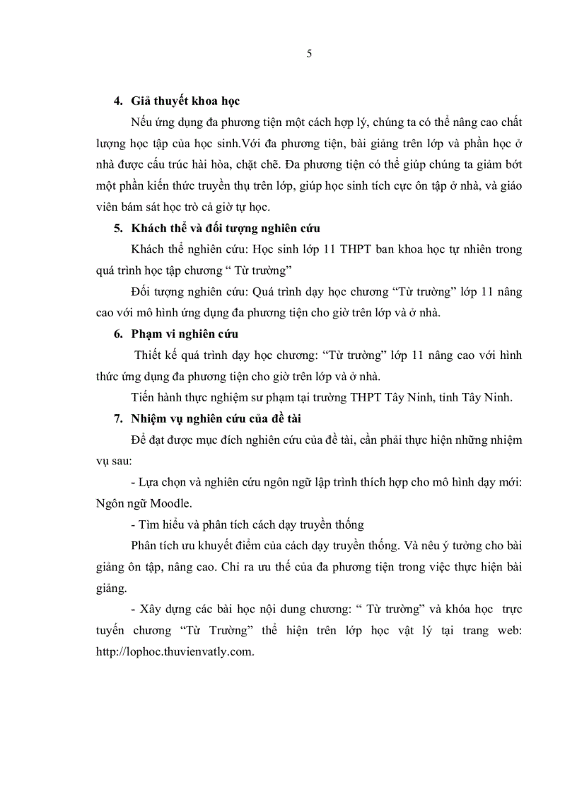 image for page Vận dụng đa phương tiện trong tổ chức hoạt động dạy học chương từ trường vật lý 11 nâng cao nhằm nâng cao chất lượng học tập của HS