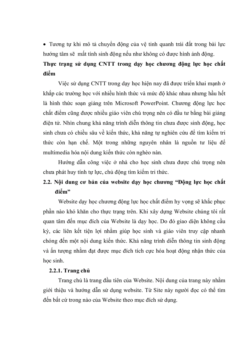 image for page Xây dựng và sử dụng website dạy học chương động lực học chất điểm lớp 10 THPT