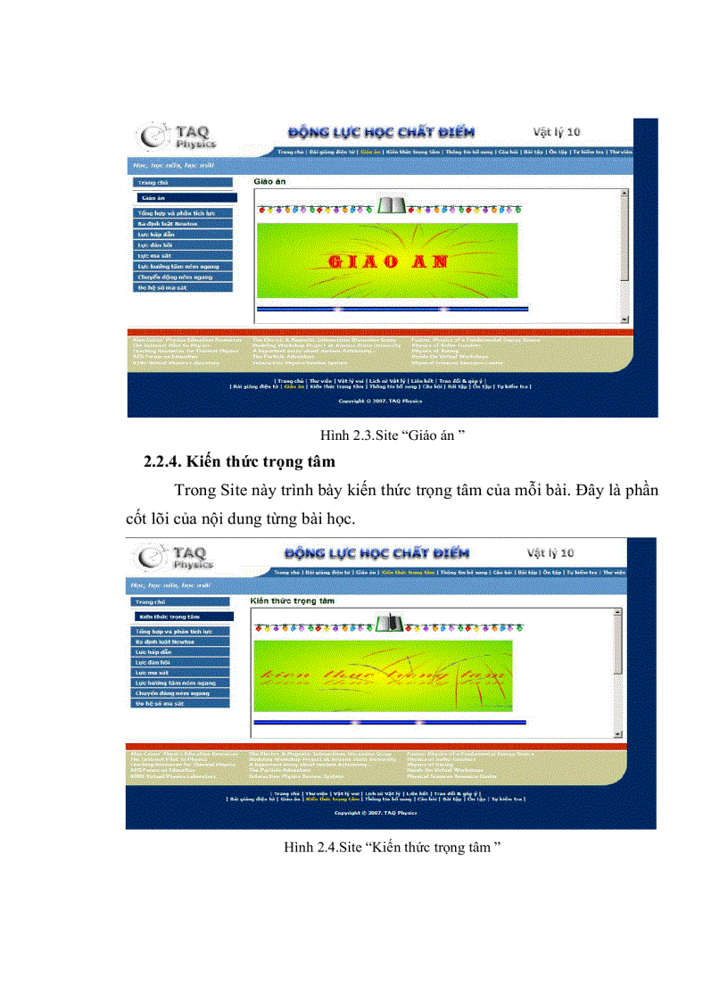 image for page Xây dựng và sử dụng website dạy học chương động lực học chất điểm lớp 10 THPT