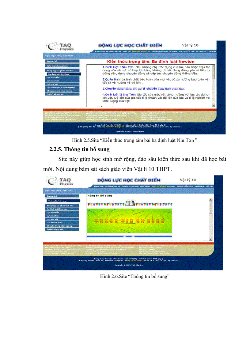 image for page Xây dựng và sử dụng website dạy học chương động lực học chất điểm lớp 10 THPT