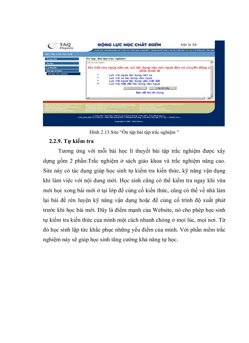 image for page Xây dựng và sử dụng website dạy học chương động lực học chất điểm lớp 10 THPT