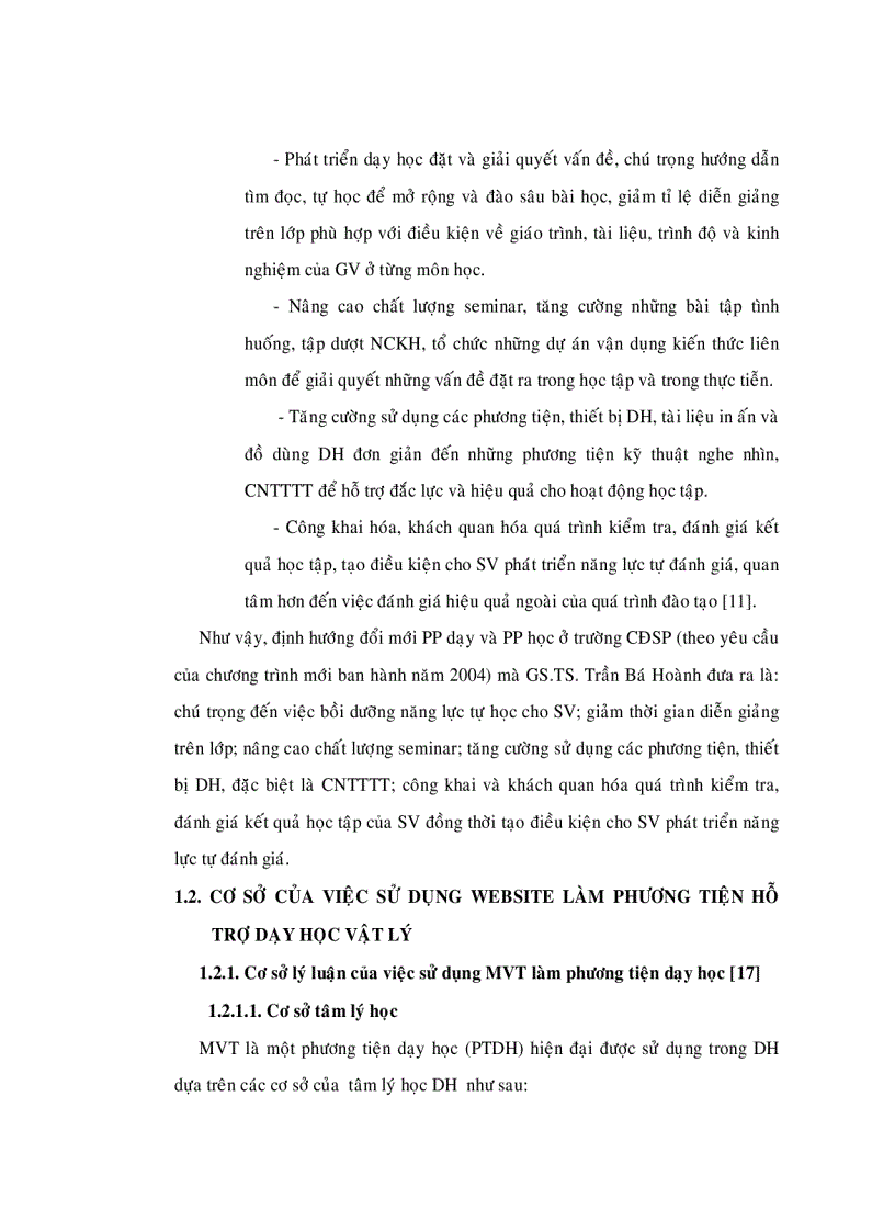 image for page Phát huy tính tích cực tự lực của sinh viên trong dạy học chương dòng điện trong các môi trường thuộc chương trình Vật Lý CĐSP thông qua việc