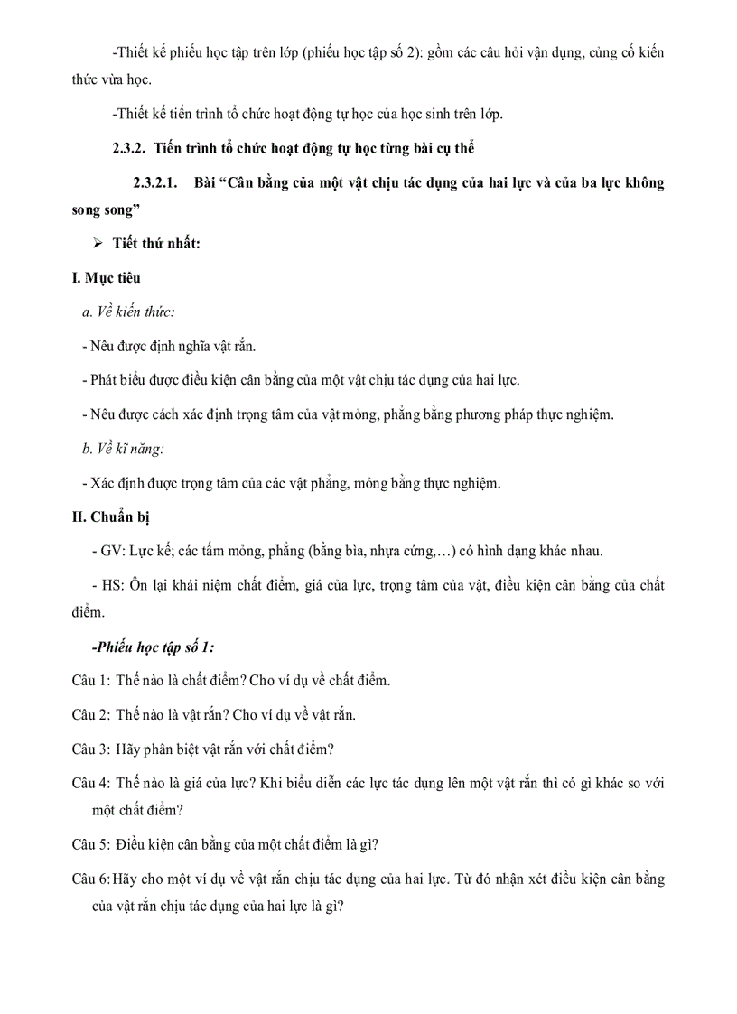 image for page Tổ chức hoạt động tự học nhằm phát huy tính tích cực học tập của học sinh trong dạy học chương cân bằng và chuyển động của vật rắn VL10 THPT