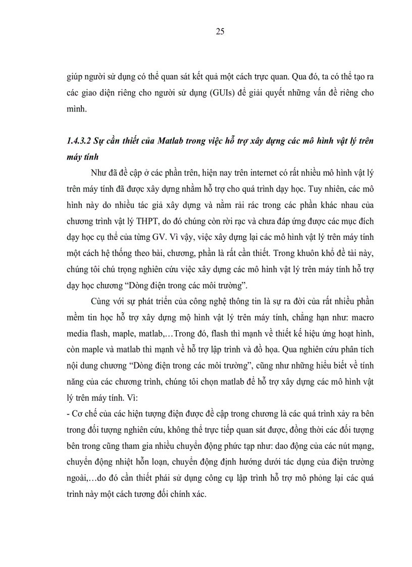 image for page Xây dựng một số mô hình vật lý trên máy tính nhằm hỗ trợ học sinh tự lực và sáng tạo trong dạy học chương dòng điện trong các môi trường vật lý 11NC