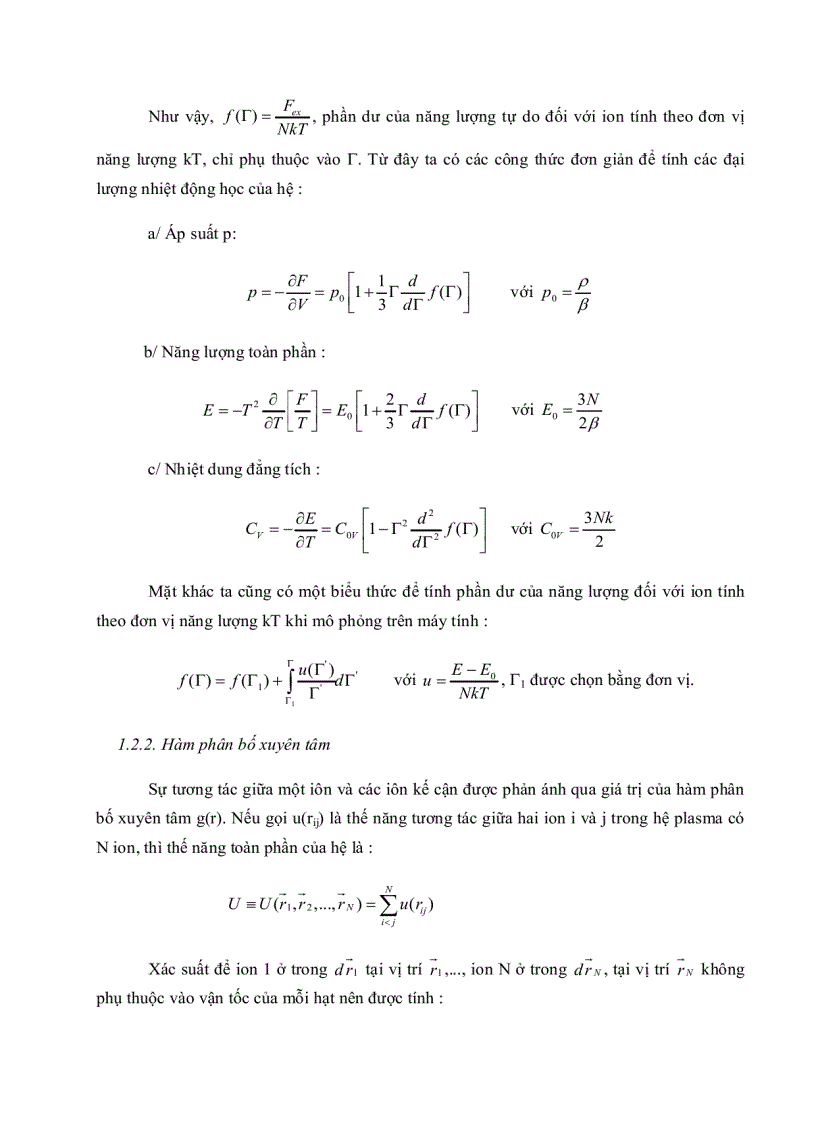 image for page Thế Debye Huckel trong tương tác Ion nguyên tử của Plasma loãng
