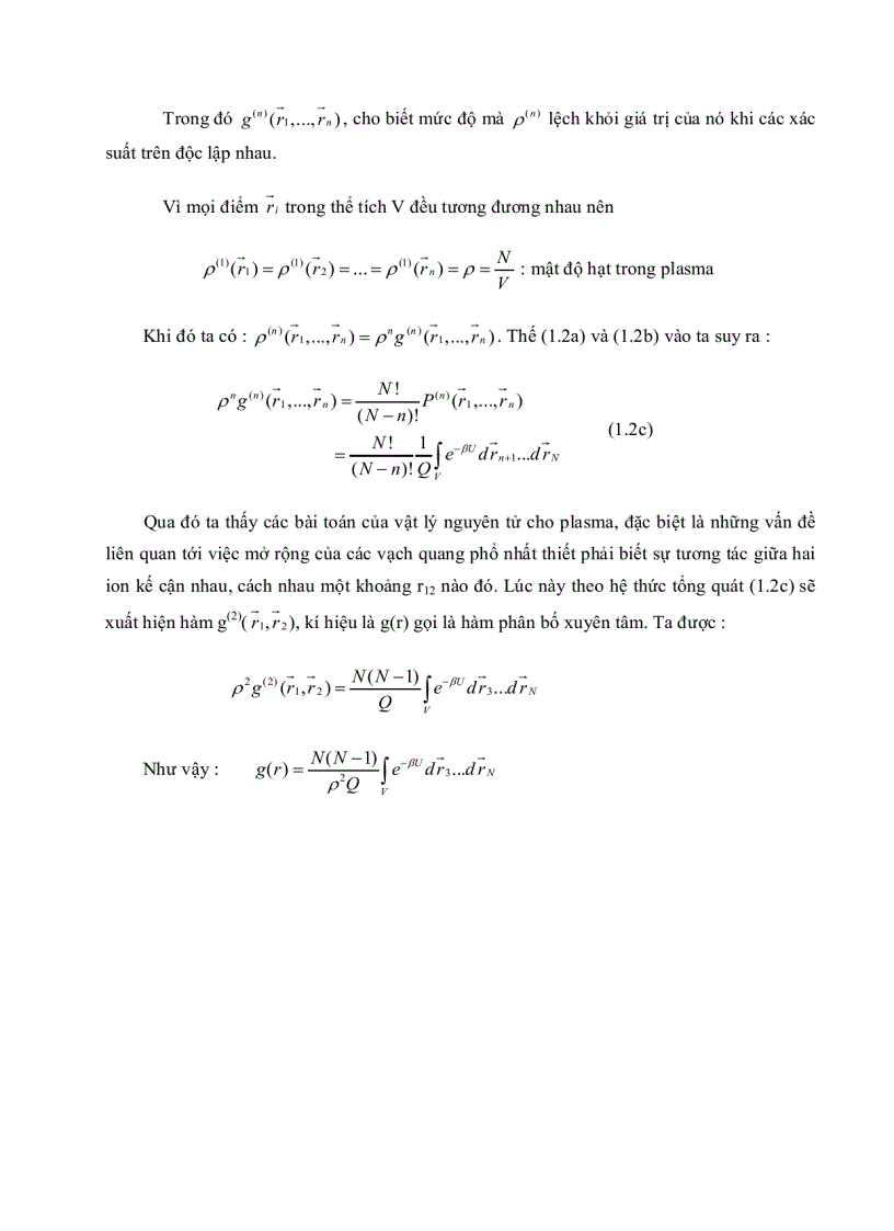 image for page Thế Debye Huckel trong tương tác Ion nguyên tử của Plasma loãng