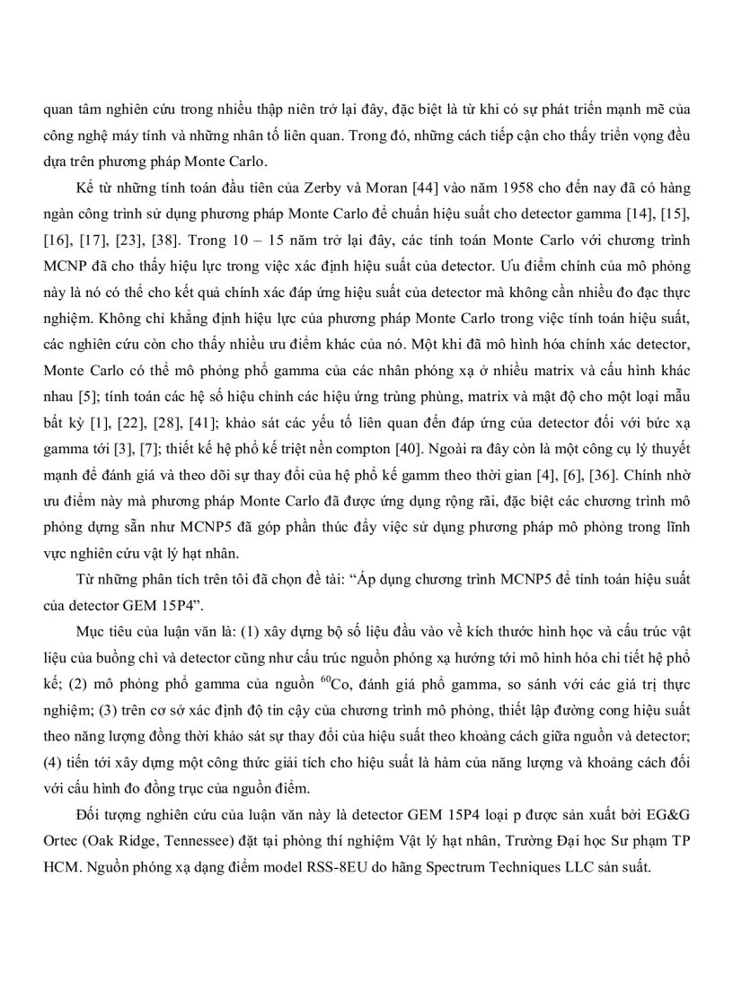 image for page Áp dụng chương trình MCNP5 để tính toán hiệu suất của Detecto HPGe GEM 15P4
