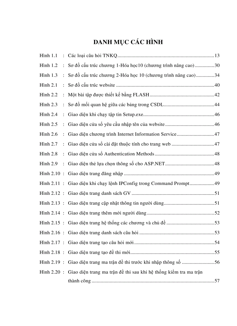 image for page Thiết kế Website hỗ trợ việc kiểm tra đánh giá môn hóa học lớp 10 THPT chương trình Nâng Cao