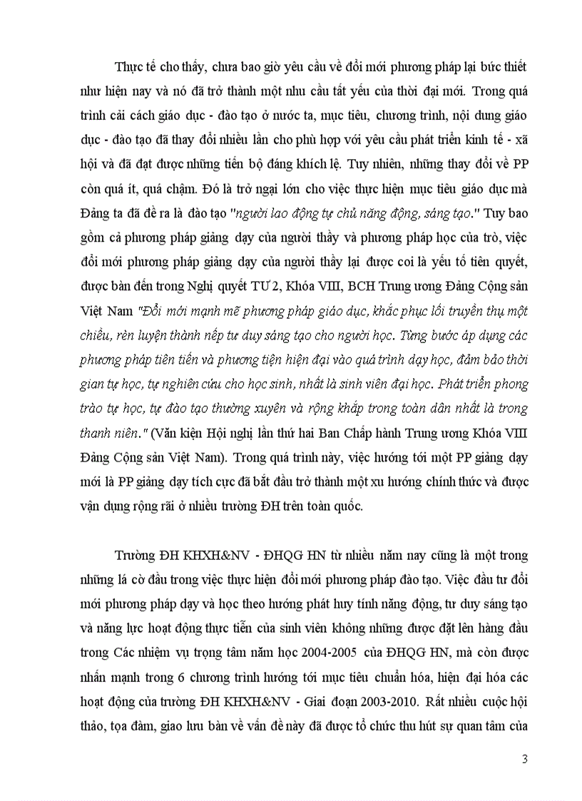 image for page Phản ứng của sinh viên trường Đại học Khoa học xã hội và Nhân văn đối với việc áp dụng phương pháp giảng dạy tích cực trong nhà trường hiện nay