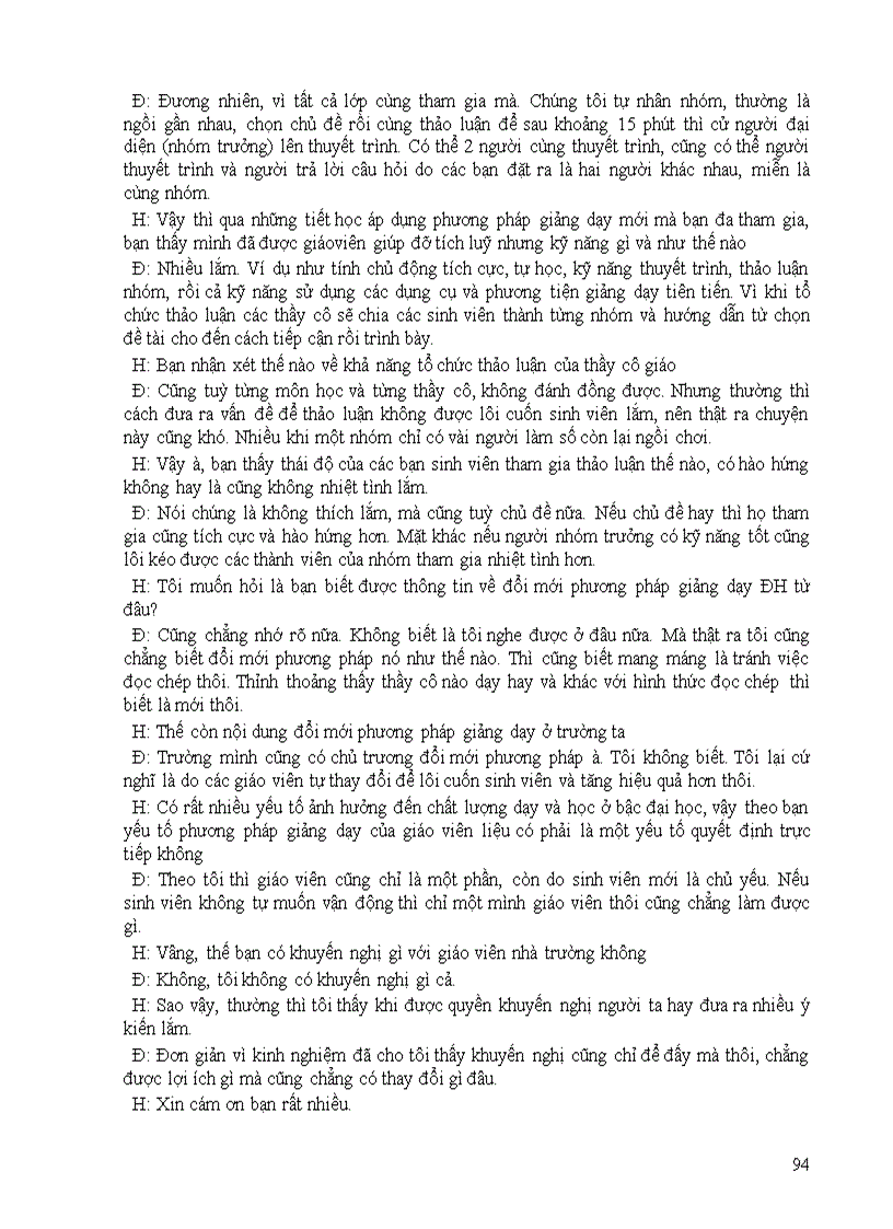 image for page Phản ứng của sinh viên trường Đại học Khoa học xã hội và Nhân văn đối với việc áp dụng phương pháp giảng dạy tích cực trong nhà trường hiện nay