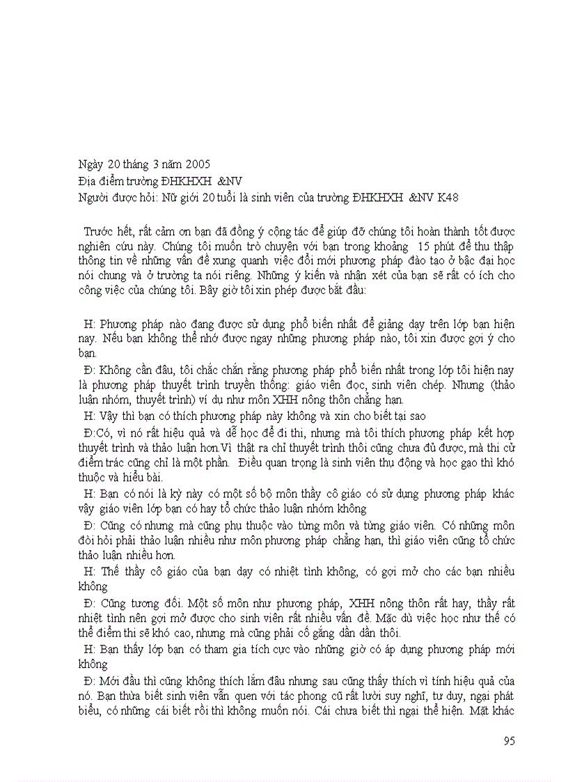 image for page Phản ứng của sinh viên trường Đại học Khoa học xã hội và Nhân văn đối với việc áp dụng phương pháp giảng dạy tích cực trong nhà trường hiện nay