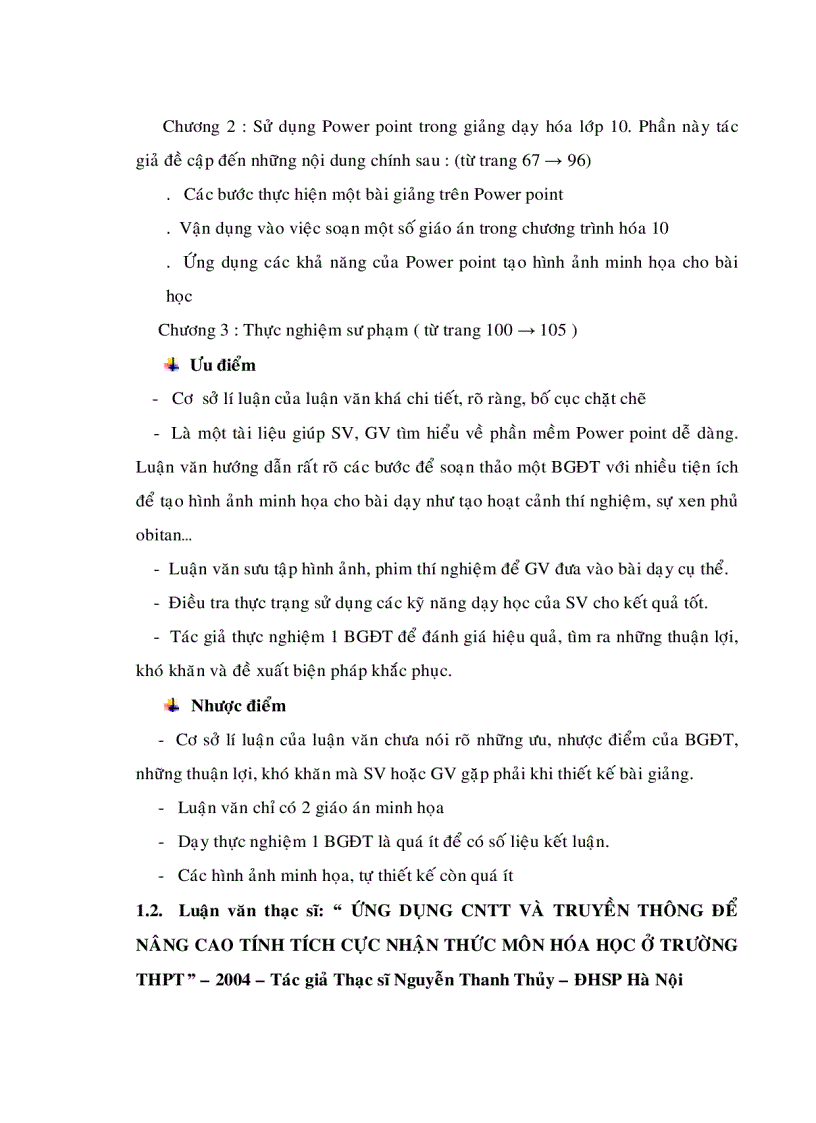 image for page Ứng dụng Công Nghệ thông tin thiết kế bài giảng điện tử nhằm nâng cao chất lượng dạy và học bộ môn hóa học phần lớp 10 Nâng Cao