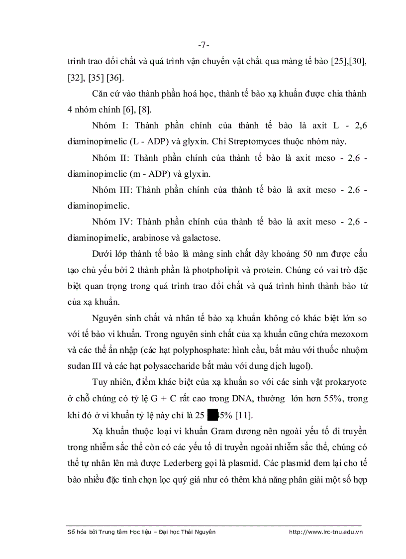 image for page Nghiên cứu xạ khuẩn thuộc chi streptomyces sinh chất kháng sinh chống nấm gây bệnh trên cây chè ở thái nguyên