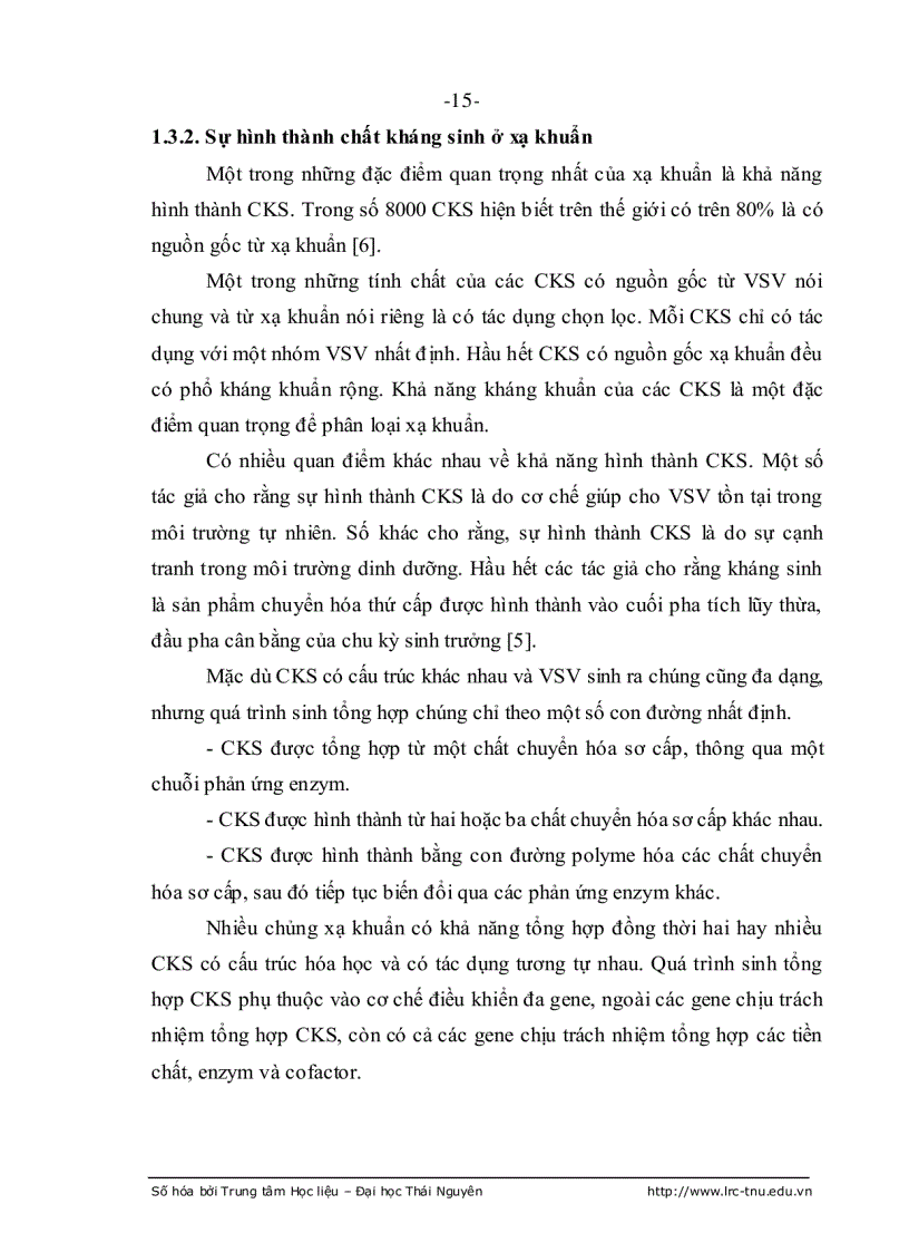 image for page Nghiên cứu xạ khuẩn thuộc chi streptomyces sinh chất kháng sinh chống nấm gây bệnh trên cây chè ở thái nguyên