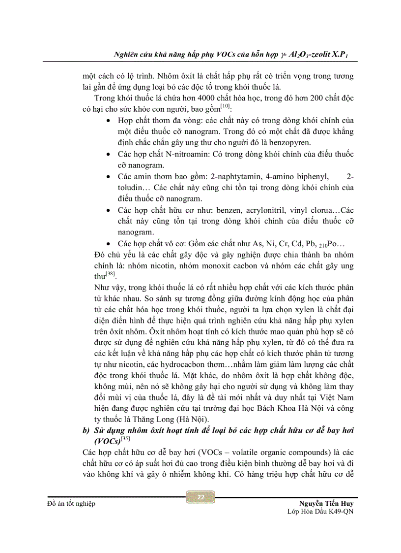 image for page Nghiên cứu khả năng hấp phụ VOCs của hỗn hợp γ Al2O3 zeolit X P