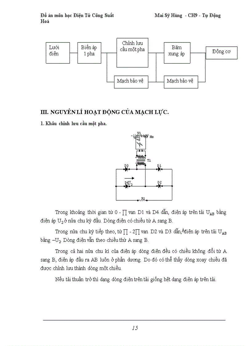 image for page Thiết kế bộ băm xung áp một chiều có đảo chiều để điều chỉnh tốc độ động cơ điện một chiều