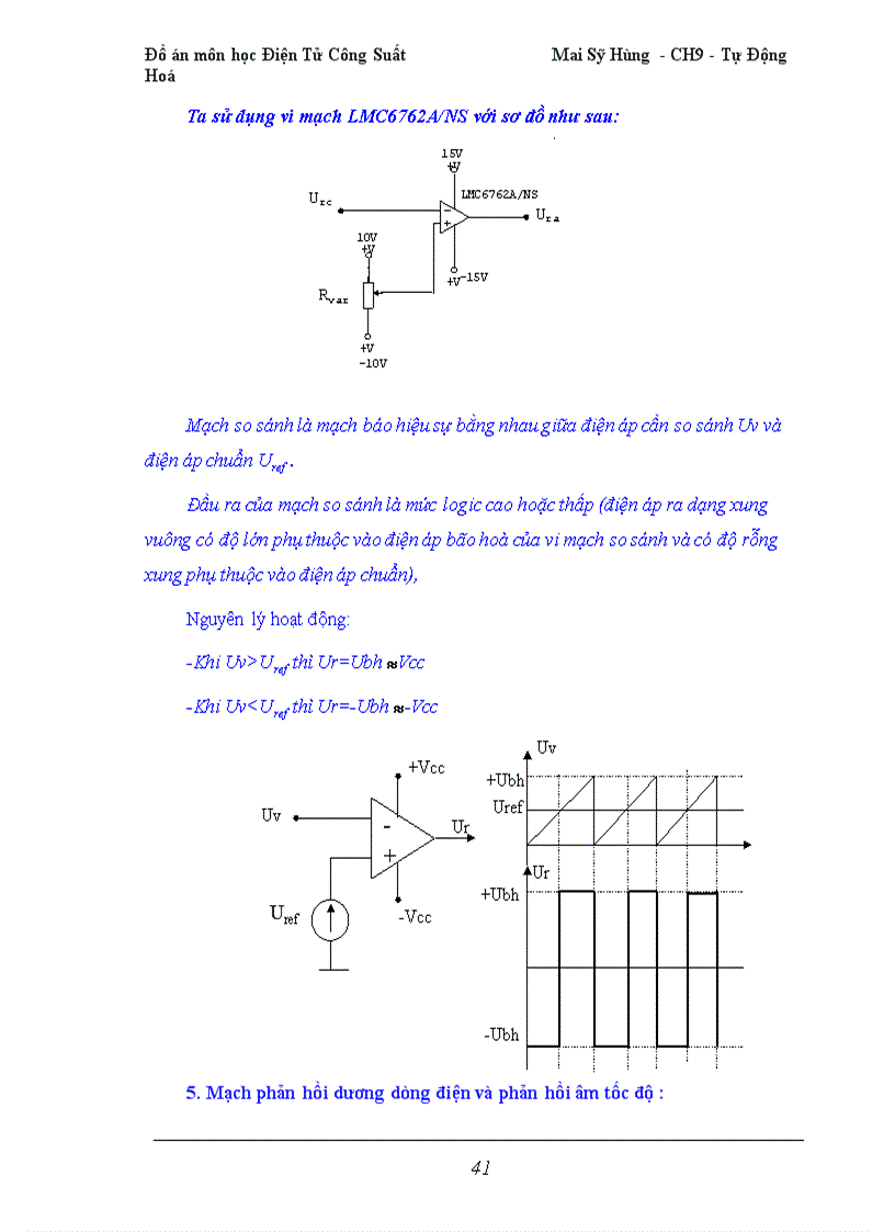 image for page Thiết kế bộ băm xung áp một chiều có đảo chiều để điều chỉnh tốc độ động cơ điện một chiều
